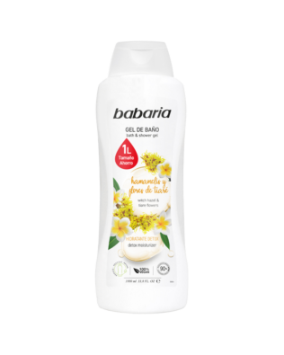 Babaria bade og shower gel med Hassel og  Tiare – 1000 ml
