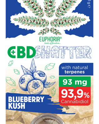 CBD shatter blueberry kush 93.9%