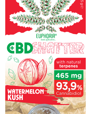 CBD shatter watermelon kush 93.9% – 465 mg