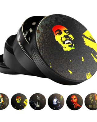 Bob Marley Metal Grinder 4 dele – 50mm