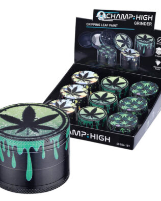 Champ High Metal Grinder med cannabis motiv 4 dele – 50mm