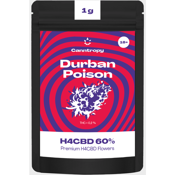 Canntropy H4CBD flower Durban Poison 60 1g