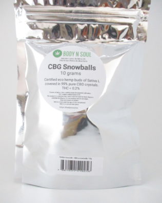 CBG Snowballs m. 99% CBD Krystaller 10 gr